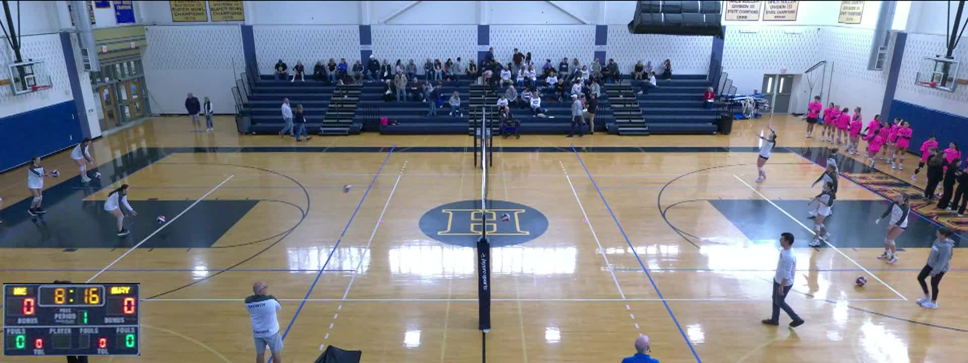 Hanover Volleyball vs Medway MIAA D3 RD of 32
