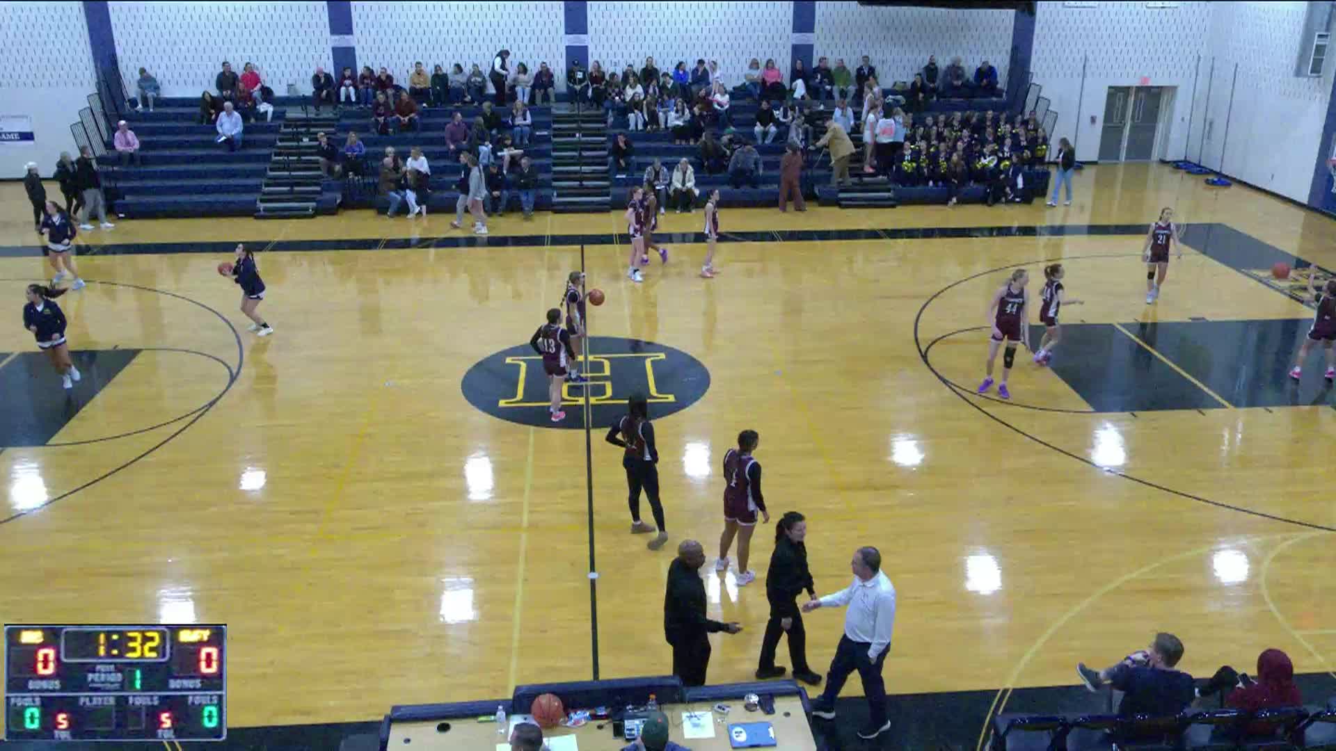 Hanover Girls Basketball vs Falmoth