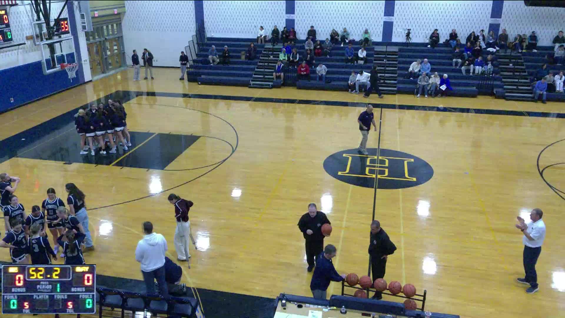 Hanover Girls Basketball vs Plymouth North