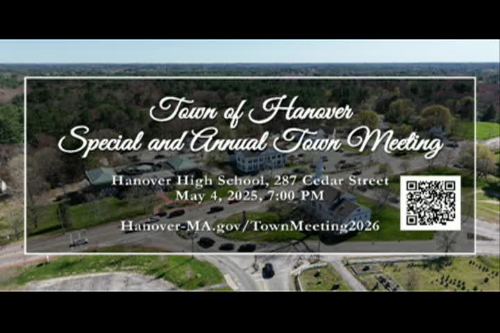 Hanover Special Town Meeting 5-4-26