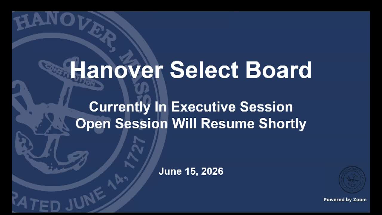Thumbnail image for Town of Hanover Select Board Meeting 6-15-26